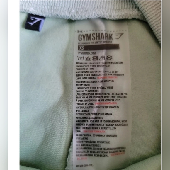 Gymshark Leggings Poise Cropped With Side Pockets In Pistachio Ice XS - Picture 12 of 12